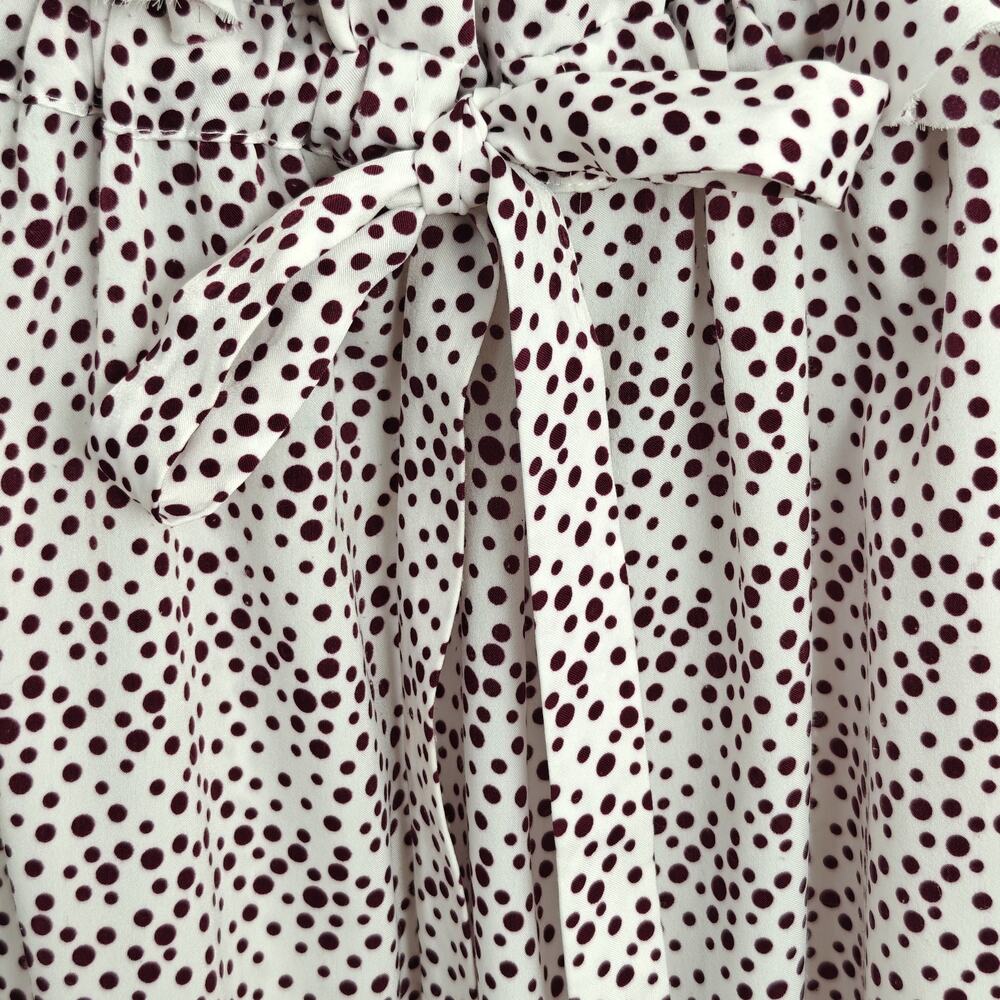 Misa Los Angeles Nehda Ruffle Dress Size Large Purple Polka Dot Boho Flirty - Picture 7 of 13